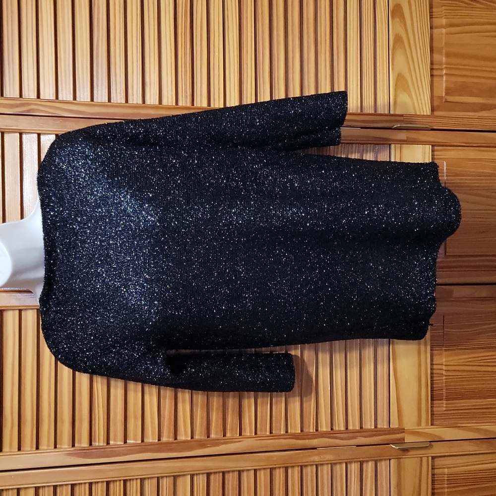 Black Sparkle Party Top sz Large